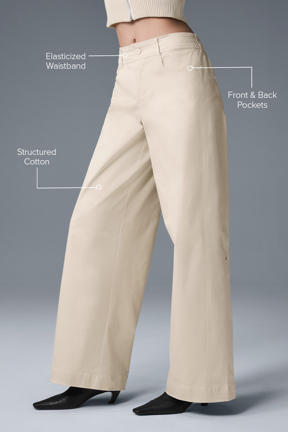 Wanderlust Wide Leg Trouser - Oat Milk