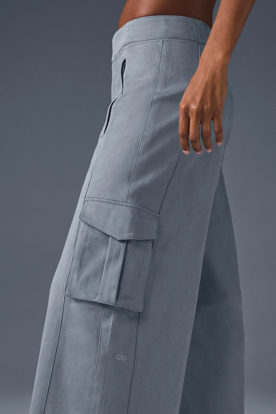 Show Off Cargo Wide Leg Trouser (Regular) - Steel Grey