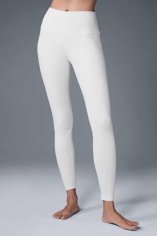 High-Waist Airbrush Legging - White