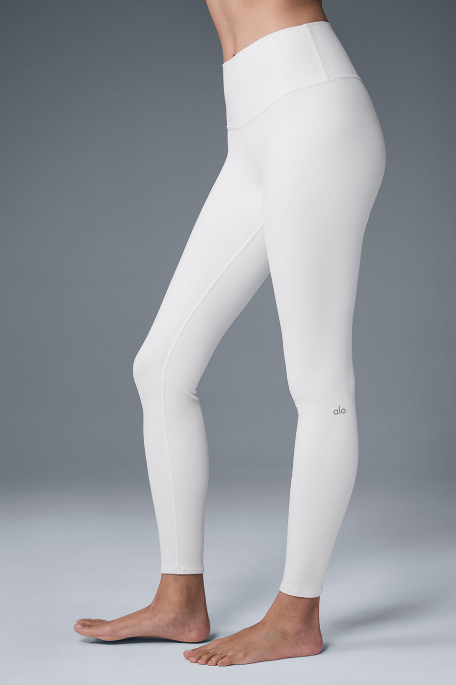 High-Waist Airbrush Legging - White