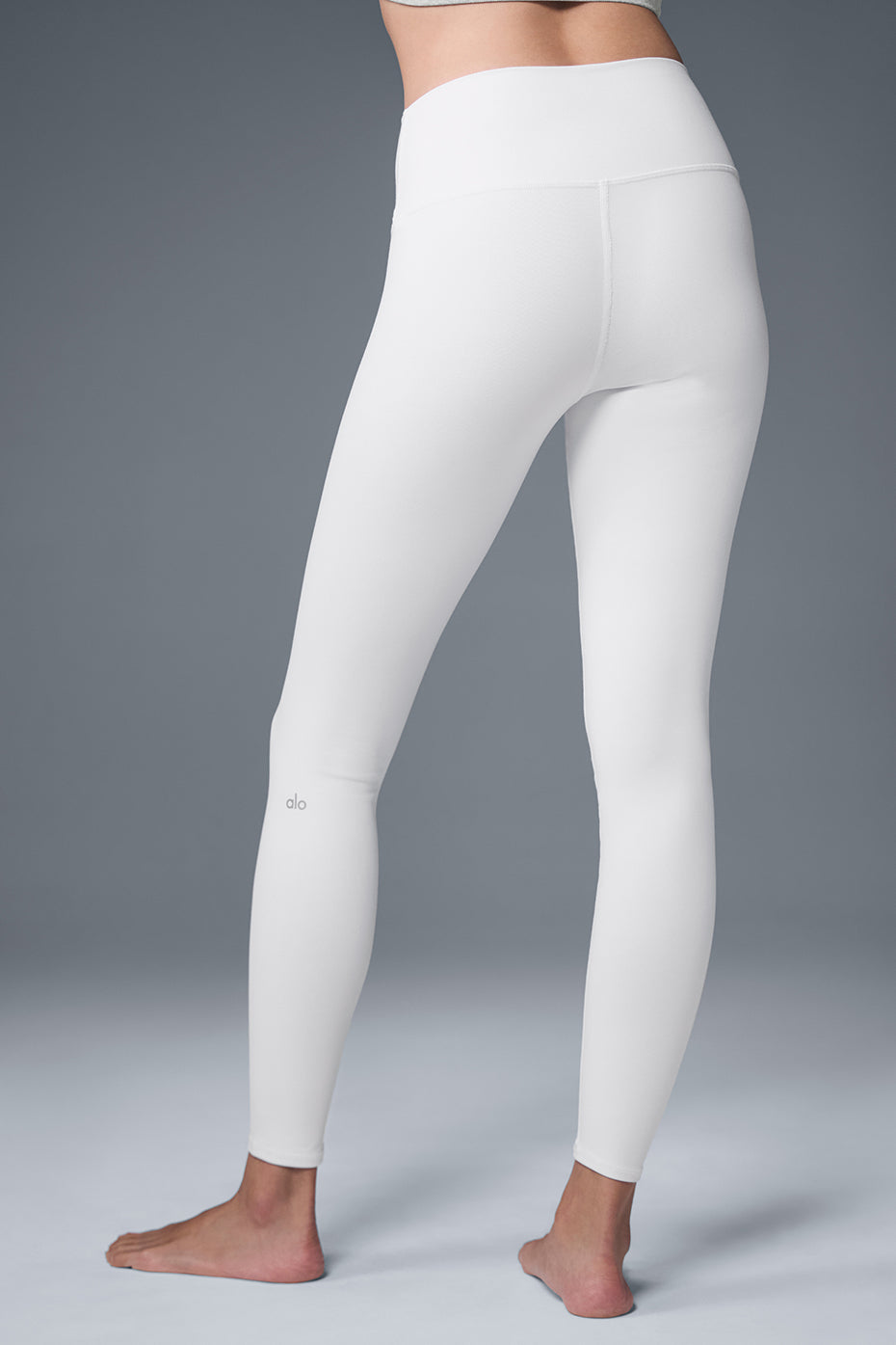 High-Waist Airbrush Legging - White