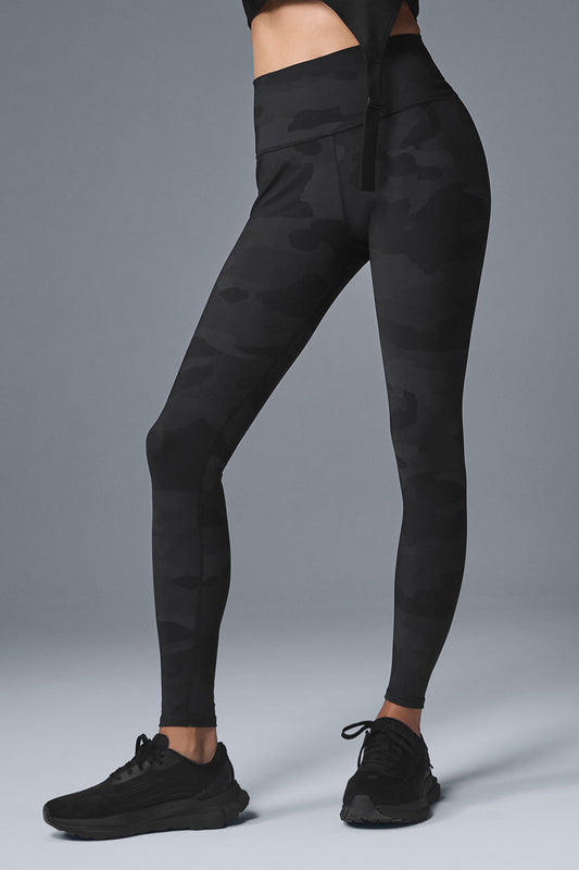 High-Waist Camo Vapor Legging - Black Camouflage