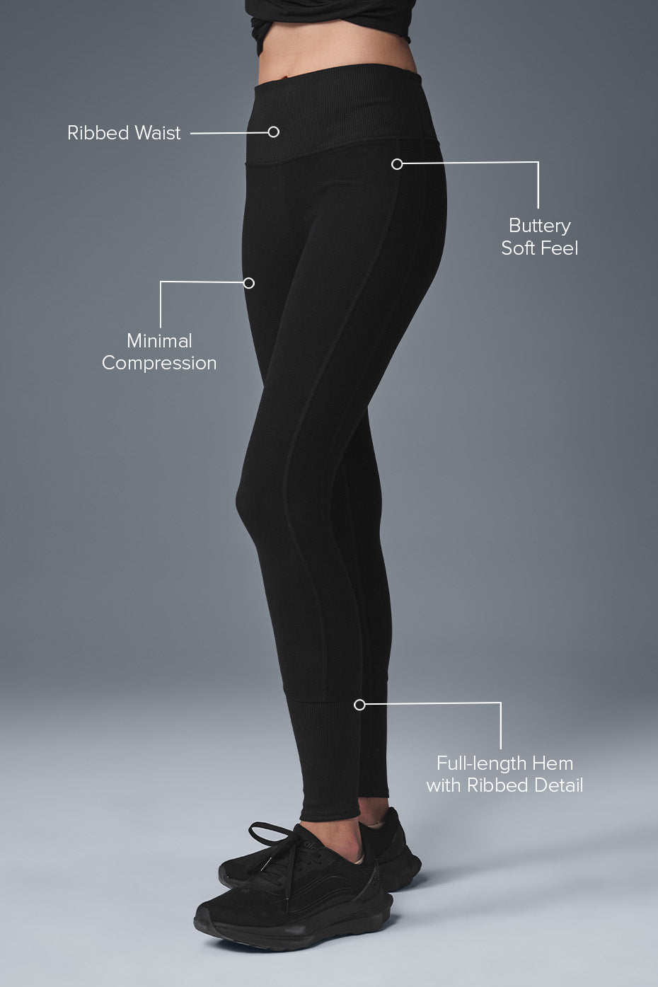 High-Waist Alosoft Lounge Legging - Black