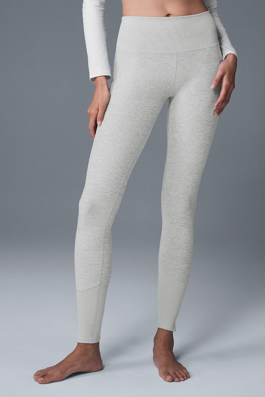 High-Waist Alosoft Lounge Legging - Athletic Heather Grey