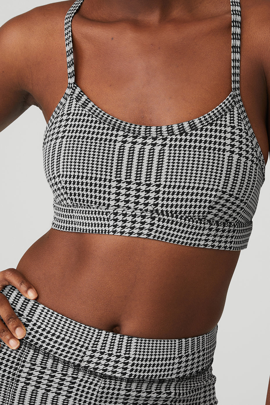 Jacquard Glenplaid Gratitude Bra - Titanium/Black