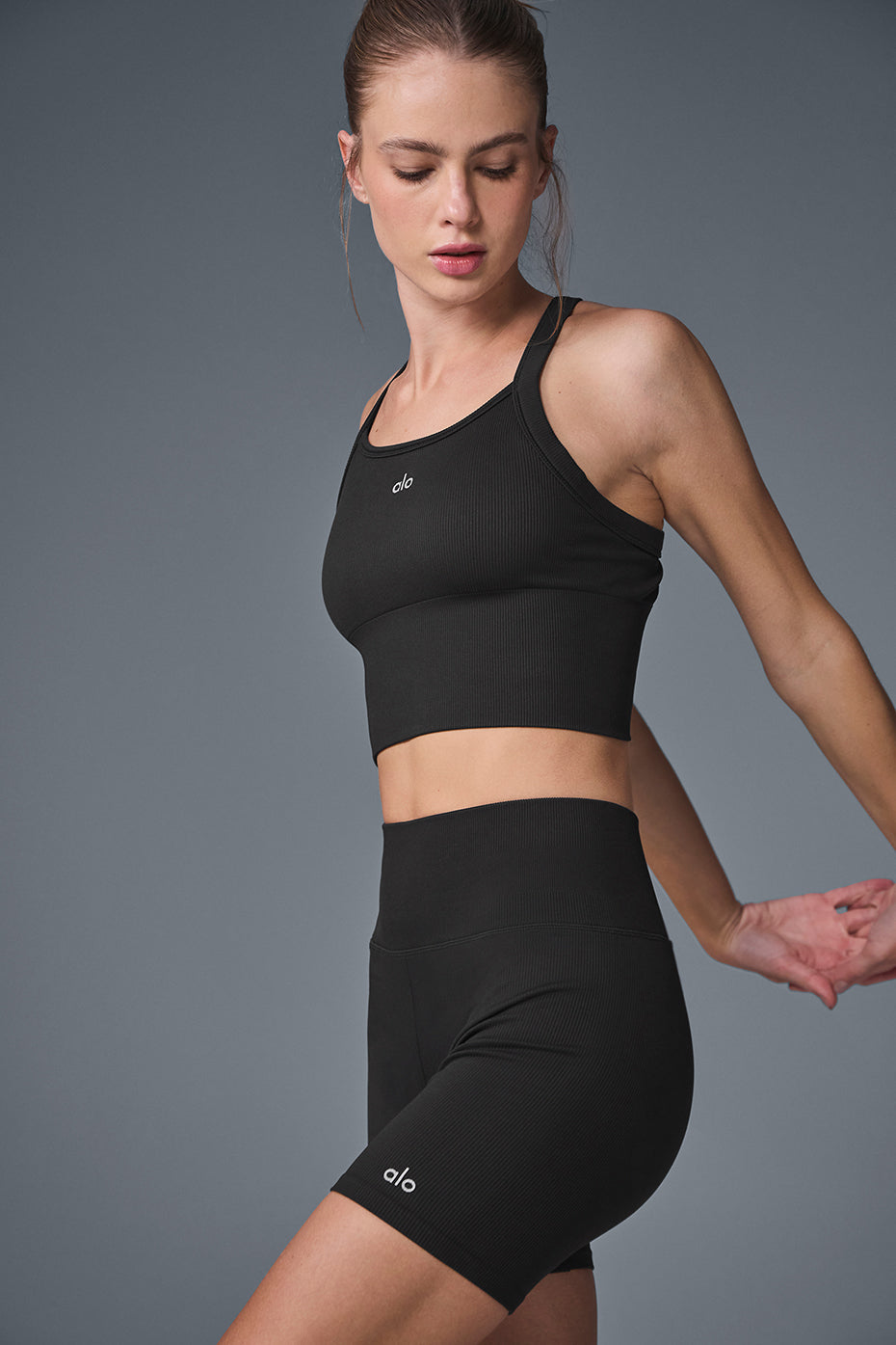 Seamless Ribbed Favorite Bra Tank - Black