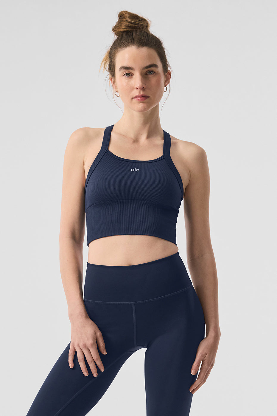 Seamless Ribbed Favorite Bra Tank - Navy