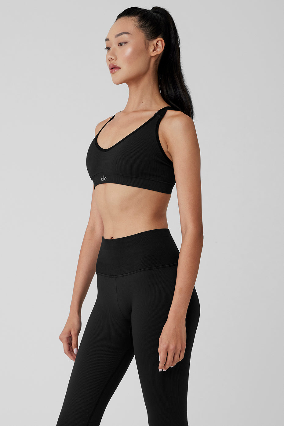 Seamless Ribbed Favorite Bra - Black