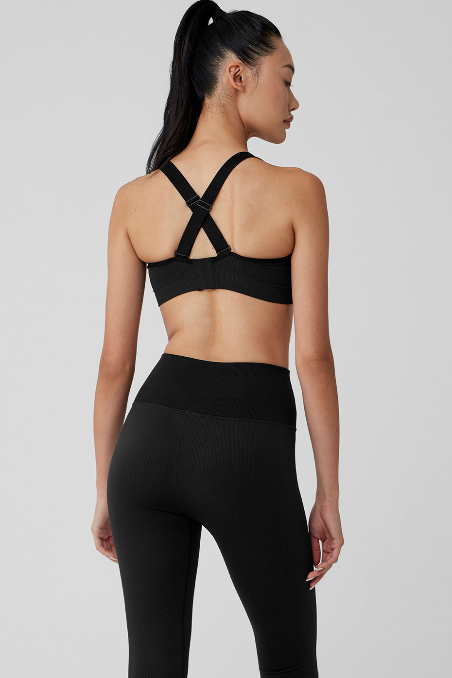 Seamless Ribbed Favorite Bra - Black