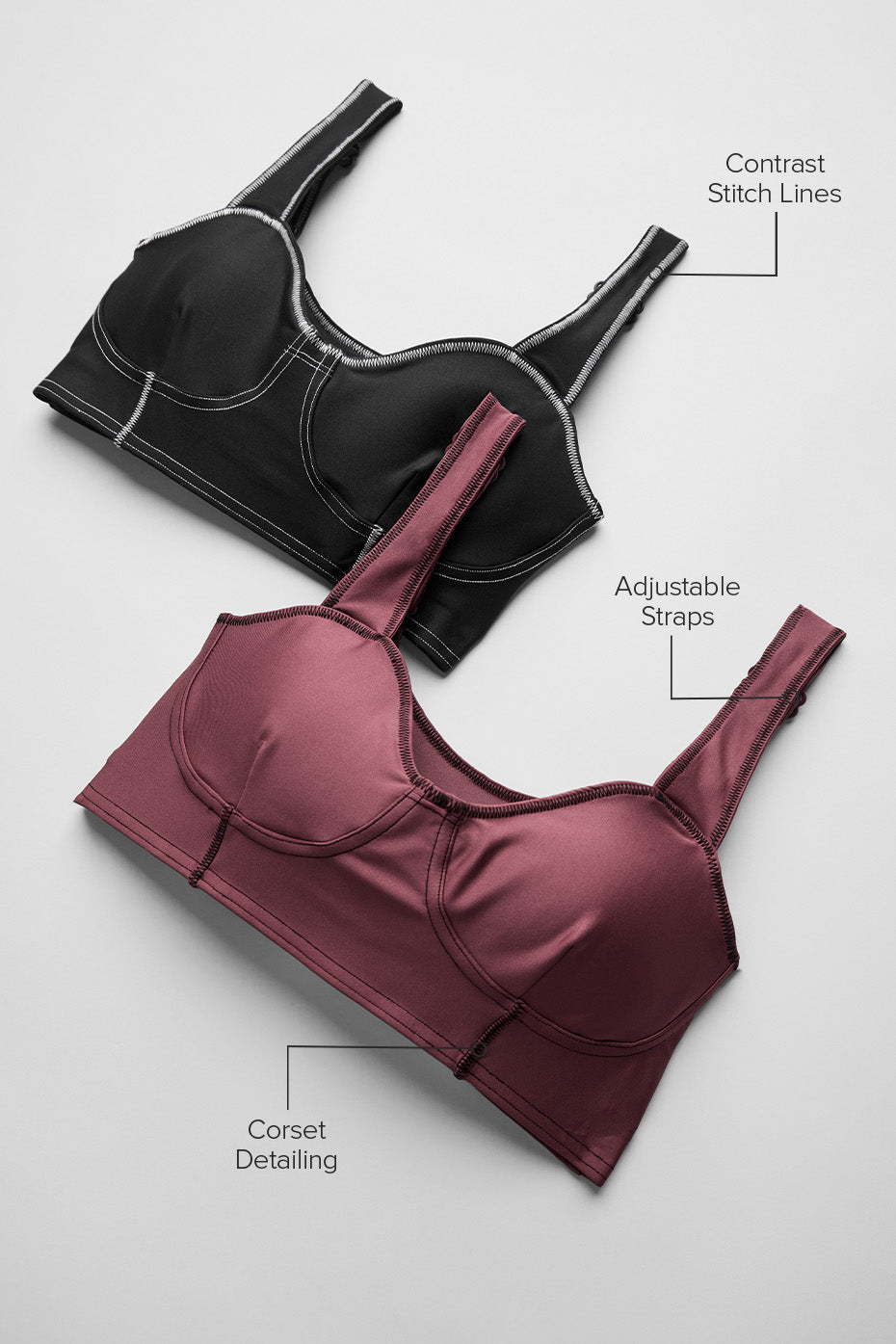 Airlift Redefine Bra - Burgundy Truffle/Black